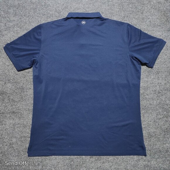 Peter Millar Summer Comfort Polo Shirt Navy Blue Performance Men's XL - Picture 4 of 6